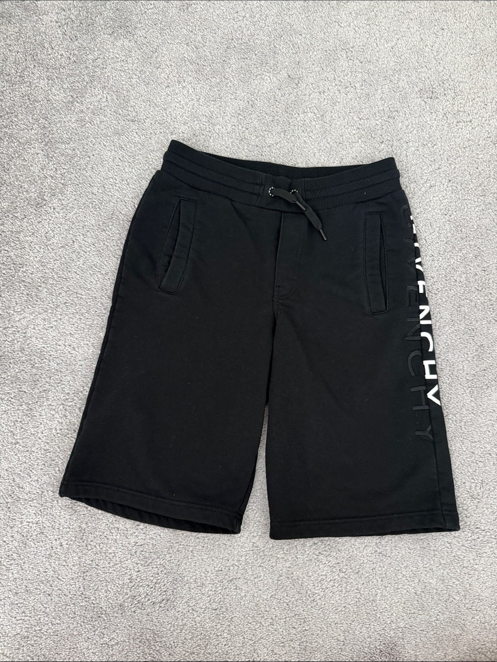 New authentic Givenchy Black Logo-Trim Athletic Cotton Shorts